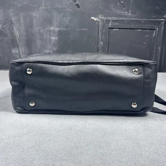 Coach Addison Tote Black Leather Diaper Bag Satchel Shoulder Crossbody F18374 - Picture 6 of 15